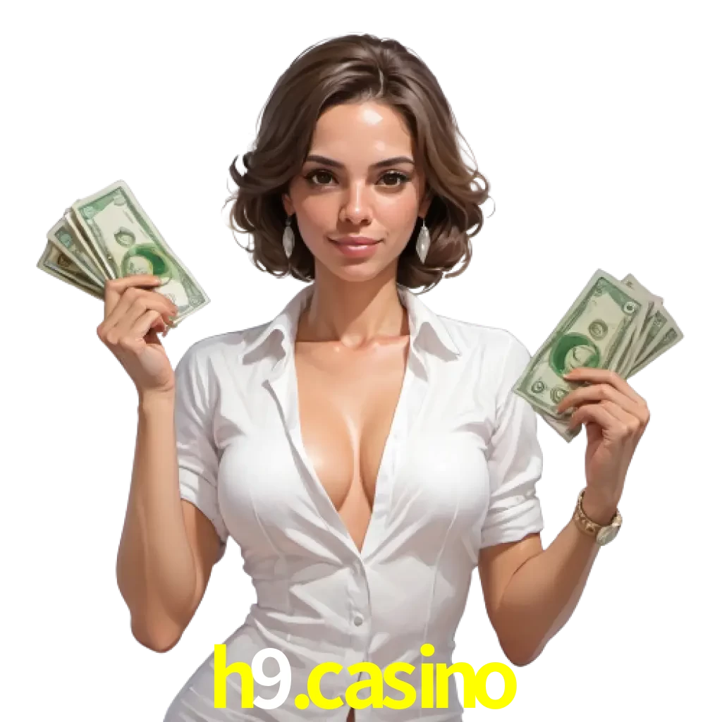 woman with money playing in H9.CASINO bet casino