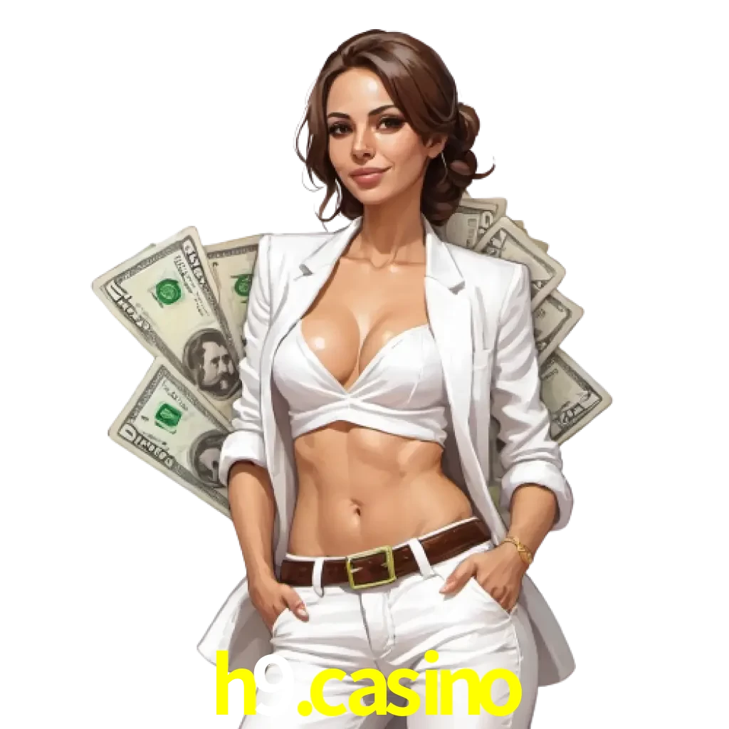 woman with money playing in H9.CASINO bet casino